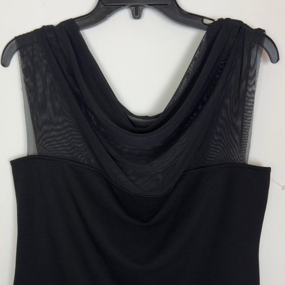 Marcella NYC Cabrini Top European Ponte & Mesh Drape Top Medium - Picture 14 of 16